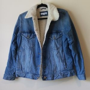 LOFT Denim Sherpa Lined Jean Jacket